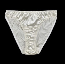Retro Satin Panty Ivory XXL