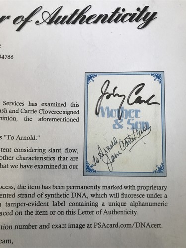 Johnny Cash - Mother - Son - Carrie Cloveree - June - Signed Photo - PSA/DNA COA - Picture 8 of 10