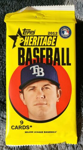 2012 MLB Topps Heritage ungeöffnet werkseitig versiegelt 7 Packungen mit 9 Karten MIKE FORELLE RC - Bild 2 von 3