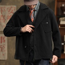 Men Retro Casual Corduroy Blazer Coat Two-button Lapel Suit Jacket Regular Fit