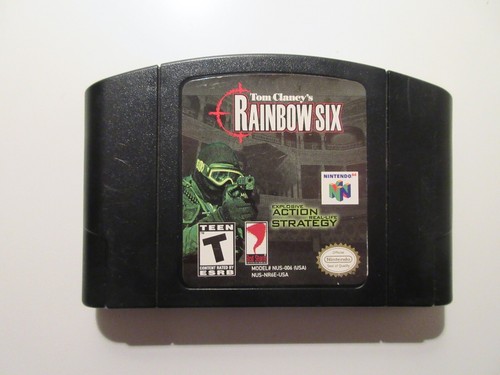 Tom Clancy's Rainbow Six (Nintendo 64, 1999) Black Cartridge + Manual - Picture 2 of 9