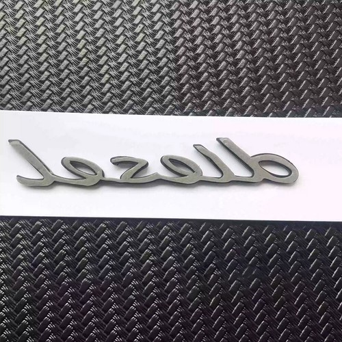 2x Gloss Black Diesel Logo Badge Car Fender Side Rear Sticker Emblem Nameplate - Imagen 4 de 5