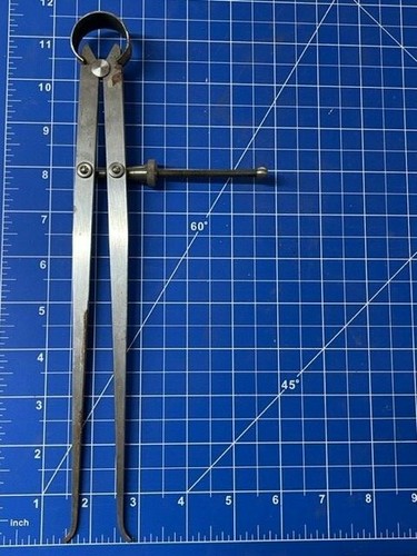 LUFKIN 42-10 INSIDE SPRING CALIPERS WITH SOLID NUT, 10"  IN STOCK!! -rusty - Picture 1 of 6