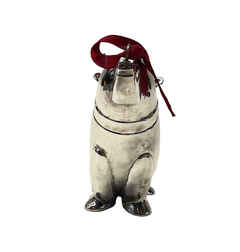 Vintage 4" Polar Bear Cocktail Shaker Ornament ~ Restoration Hardware - Picture 2 of 8