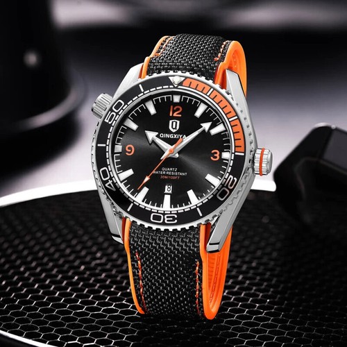 Mode Quarzuhr Männer Sport Silikon Armband Wasserdicht Leuchtend Herrenuhren - Bild 3 von 14