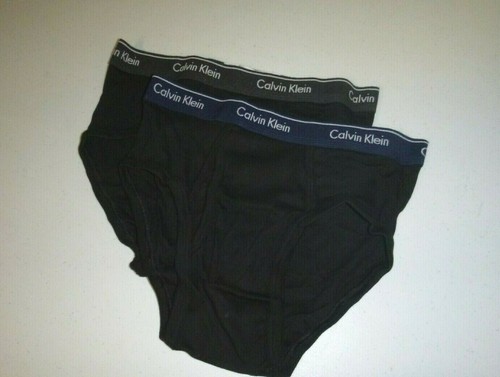 Calvin Klein Herren 2 Paar Baumwolle klassische Slips Unterwäsche leicht schwarz - Gr: SM-NB1428 - Bild 1 von 6
