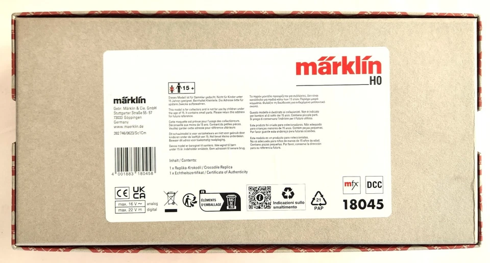 Marklin Märklin 18045 Crocodile Replica H0 New in Box - Free Shipping - Image 4 of 4