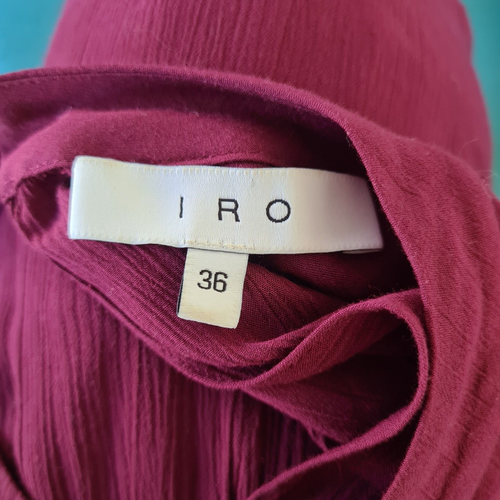 Iro Womens Aya Short Sleeveless Dress Cut Outs Size 36 AU 6 Wine Purple - Picture 5 of 5