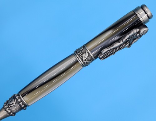 Handarbeit Radfahrer Kugelschreiber Antik Zinn Fahrrad Clip Unikat Geschenk Fahrer - Bild 4 von 13