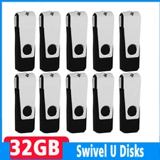 LOT x 32GB USB2.0 Flash Drive Swivel Memory Stick Thumb Drive Jump Pen Drives