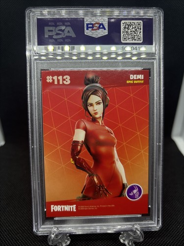 Fragmento de cristal de hielo agrietado Panini Fortnite Demi 2021 serie 2 S2 EE. UU. PSA 9 como nuevo - Imagen 2 de 2