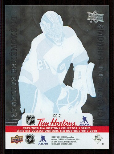 2019-20 Upper Deck Tim Hortons Clear Cut Phenoms #CC2 Carter Hart - Picture 2 of 2