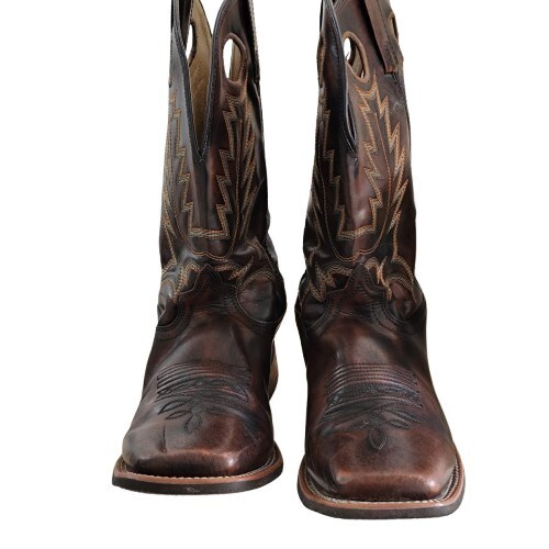 Stivali western da cowboy in pelle marrone scuro SMOKY Mountain stile 4040 taglia 9,5 EE - Foto 7 di 15