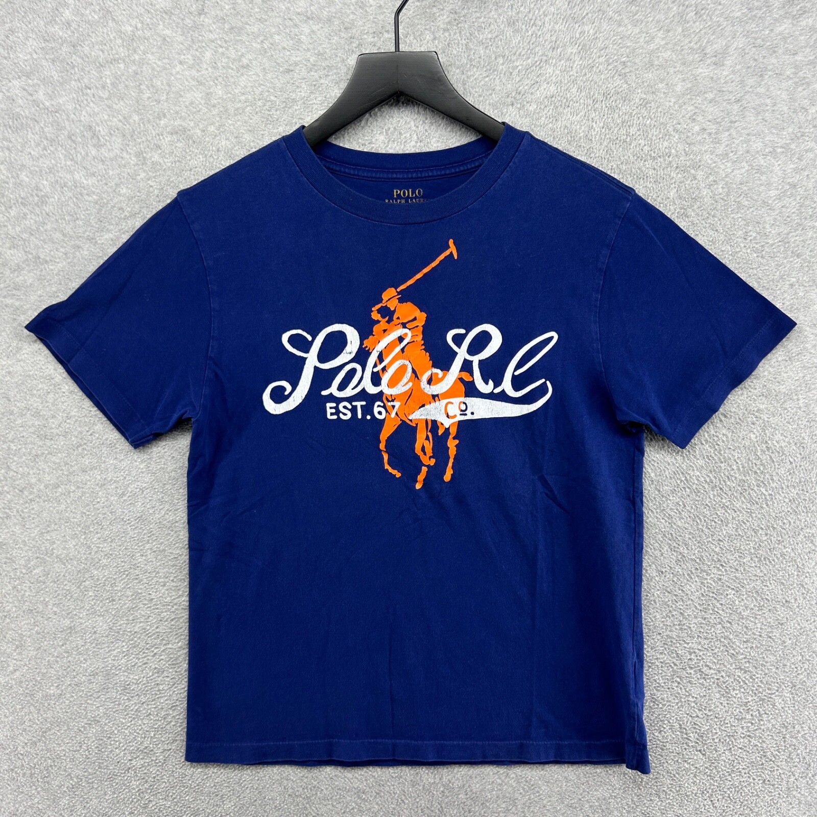 Polo Ralph Lauren t shirt ragazzo taglia media blu manica corta grande pony