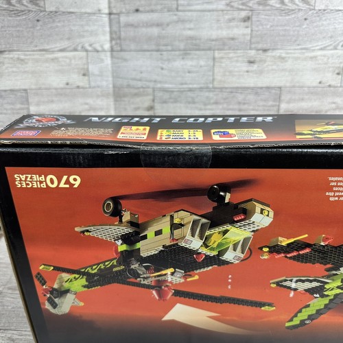 Helicóptero Mega Bloks Night Copter 9740 1998 de colección sellado caja dañada* - Imagen 9 de 12