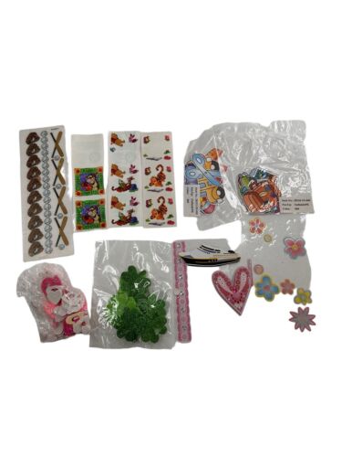 10 Pack Stickers Lot Tigger Shamrocks Hearts Baseball Sports Flowers Scrapbook a