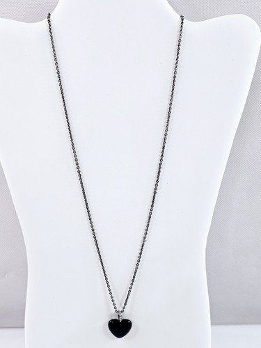 Pandora Mi Amor Negro Ónix Corazón Colgante Collar Esterlina 925 ALE 31" 80 cm - Imagen 2 de 16