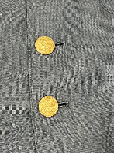 Size 42 S Class A Military Uniform Army Button Down Jacket W/ Patches WORN! - Picture 5 of 16