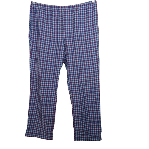 Vineyard Vines blau rot kariert Pyjama Lounge Hose Herren Gr. L Gummibund MÄNGEL