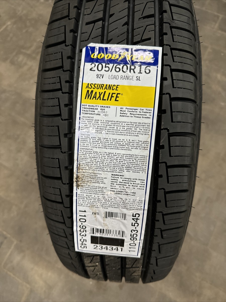 Goodyear 205/60R16 Assurance Max Life Tire (1 Tire) | eBay