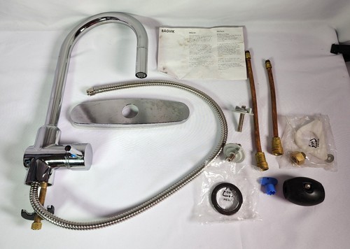 IKEA BAGVIK 300.857.78 Chrome Plated Single Lever Pull-Out Spout Faucet NEW - 第 1/15 張圖片