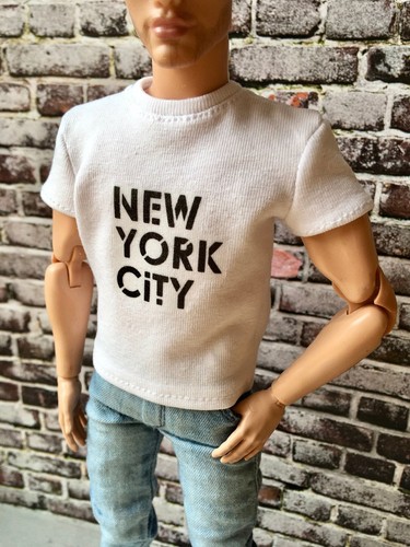 Bouutique Vital Printed T-shirt "NYC" Design for Ken Doll, many colors - Picture 2 of 18