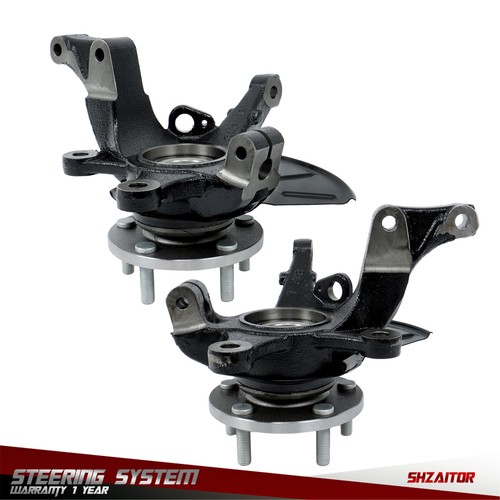Pair Front Wheel Bearing Hub Steering Knuckle Assy For Ford Escape 01-04 V6 3.0L - Picture 2 of 11