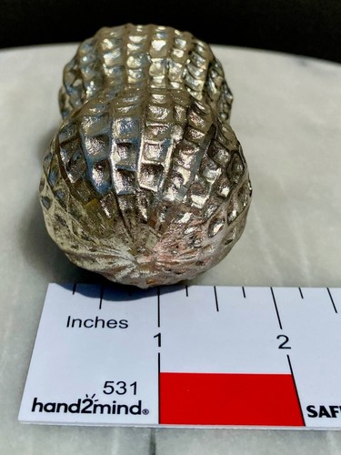 Paracarte Arachidi Metallo Tono Argento Vintage MCM 4"" Texture Giappone Leonard #9211 - Foto 4 di 9