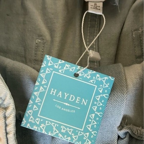 Hayden Los Angeles High Waisted Light Denim Paper Bag Shorts, NWT Size Small - Picture 9 of 12