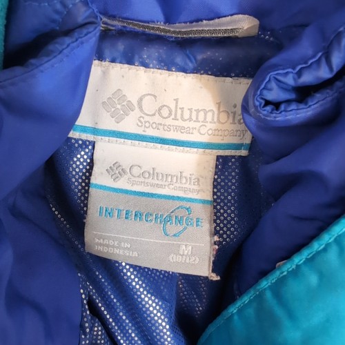 Columbia Girl's All Over Letter Interchange Jacket Bright Geranium Size M - Picture 5 of 8