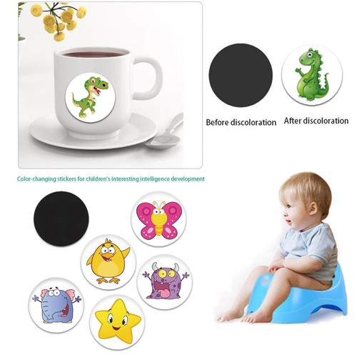 5St Pee Targets Töpfchen Trainingssitz Aufkleber Urinal Farbwechsel L9R3 - Bild 9 von 14