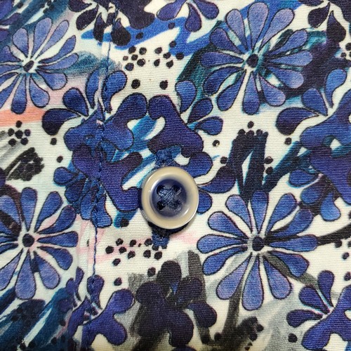 Robert Graham Shirt Mens Large Classic Blue Floral Paisley Abstract Contrast Art - Picture 7 of 19