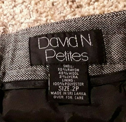 David N. Petites Wool Blend Women's Pant size 2P -NEW - Picture 2 of 4