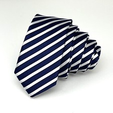 Skinny Silk Navy Stripe Necktie Men Youth Birthday Father  s Day Gift Silk Tie