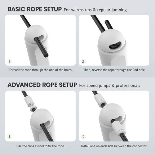 Springseil, Multifun Speed Springseil mit Kalorienzähler, verstellbar digital - Bild 6 von 12