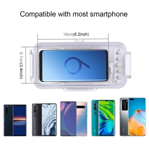 PULUZ 45m wodoodporne etui nurkowe do smartfonów Galaxy / Huawei / Xiaomi / Google - Zdjęcie 14 z 14