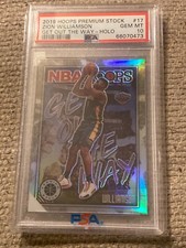 Zion Williamson 2019 hoops premium stock get out the way holo #17 psa 10