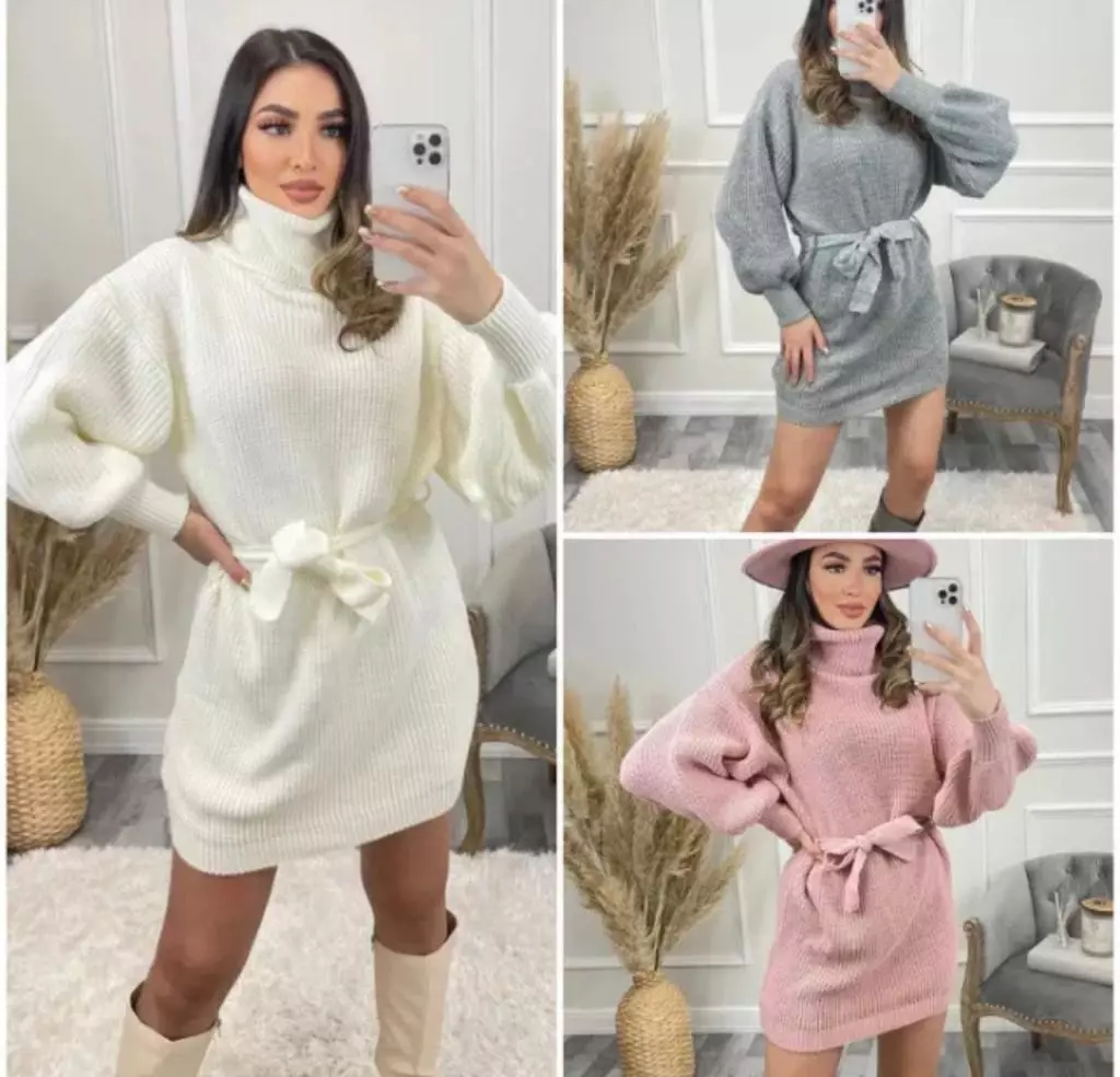 Baggy dress deals with belt
