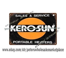 man cave mancave metal wall art KERO-SUN portable heaters metal tin sign