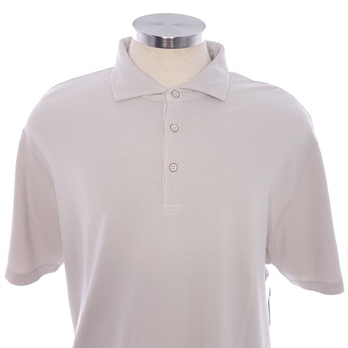 Johnnie-O Hangin' Out Solid Beige Fog Shoreline Polo Shirt Mens XL - Picture 6 of 12