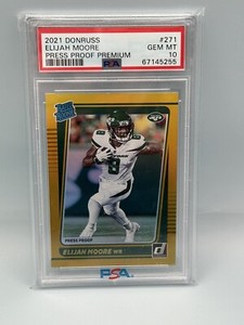 2021 Panini Donruss - Rated Rookie Press Proof Premium #271 Elijah Moore PSA 10