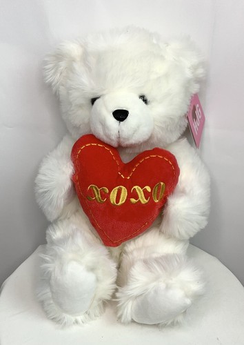 Plush Bear with Heart 12 inch "HUG ME" - Picture 2 of 4
