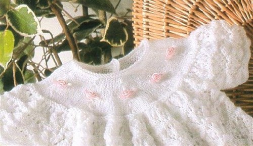 Baby Knitting pattern Premmie copy dress & matinee coat bonnet booties 3 Ply - Picture 5 of 5