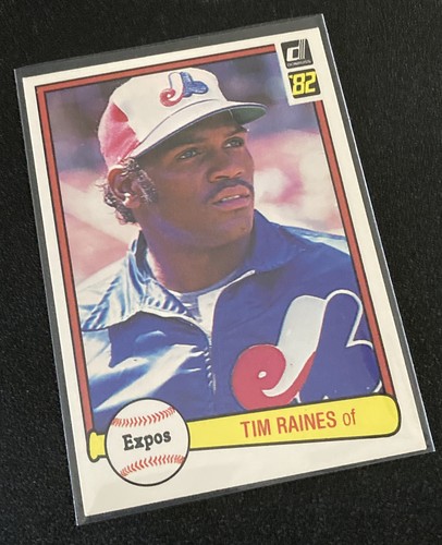 1982 Donruss Montreal Expos Baseball Card #214 Tim Raines