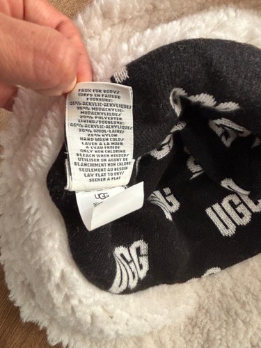UGG Nimbus White Faux Fur Sherpa Bucket Hat One Size - Picture 3 of 5