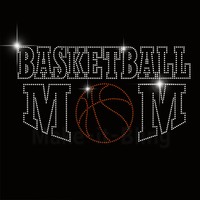 Basketball Mom Rhinestone Iron On Heat Transfer For Shirt Basketball Mom Rhinestone Iron On Heat Transfer For Shirt