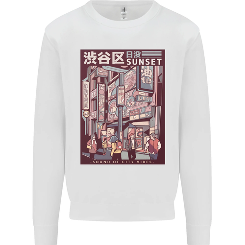 Japanese Sound of City Vibes Japan Kids Sweatshirt Jumper - Picture 19 of 77