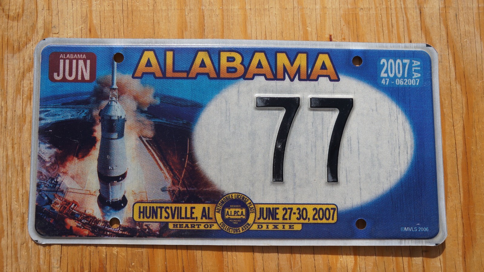 2007 Huntsville Alabama ALPCA Convention License Plate 77 eBay