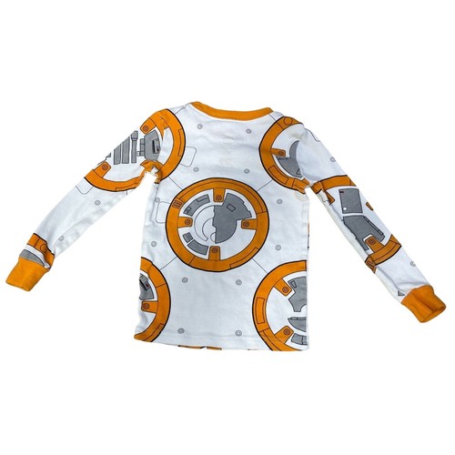 Disney Store BB8 Kid Pajamas 2 Piece Orange White Joggers Size 5T Star Wars - Picture 3 of 7