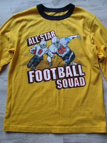 ❤ PLACE boys All-Star Football shirt NEW long sleeves yellow cotton 7 8 - Picture 17 of 24